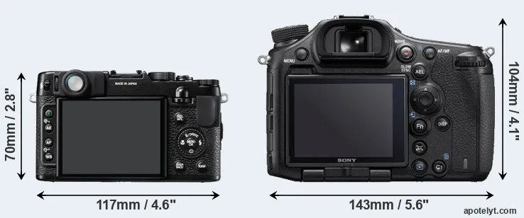 Comparison X10 or A99 II rear