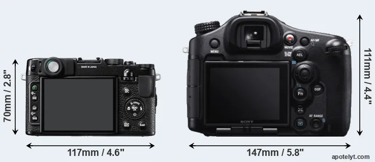 Comparison X10 or A99 rear