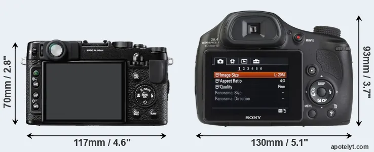 Comparison X10 or HX350 rear