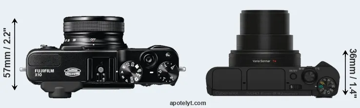 Compare X10 versus HX80 top