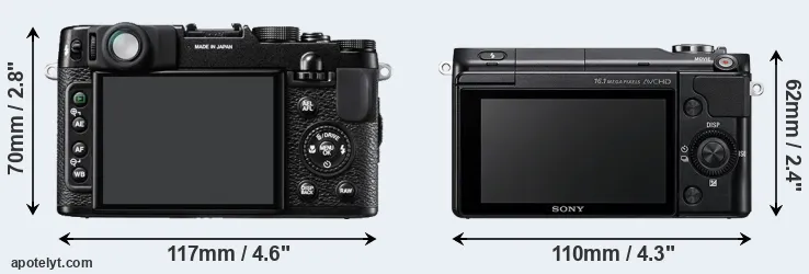 Comparison X10 or NEX-3N rear