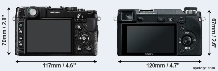 Comparison X10 or NEX-6 rear