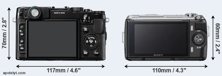 Comparison X10 or NEX-C3 rear