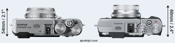 Compare X100 versus X30 top