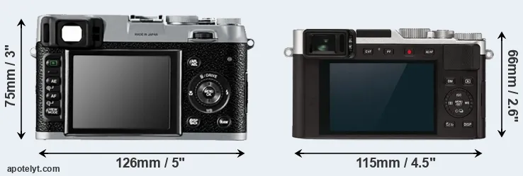 Comparison X100 or D-LUX 7 rear