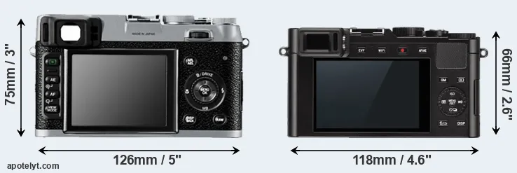 Comparison X100 or D-LUX Typ 109 rear