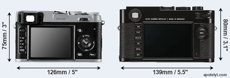 Comparison X100 or M Typ 262 rear