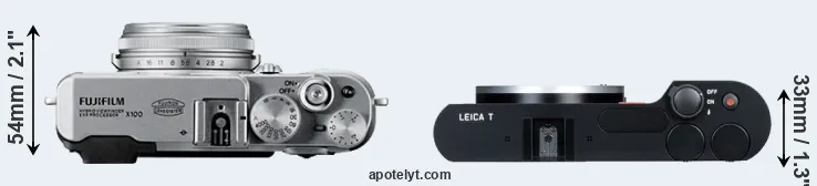 Compare X100 versus T Typ 701 top