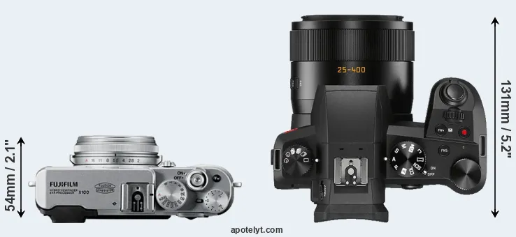 Compare X100 versus V-LUX 5 top