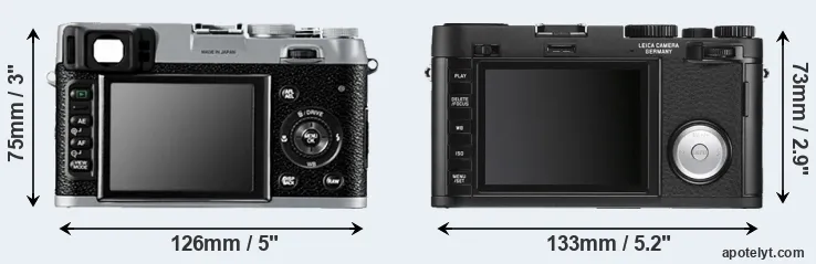 Comparison X100 or X Vario rear