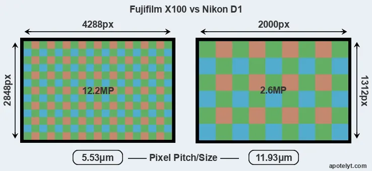 X100 versus D1 MP