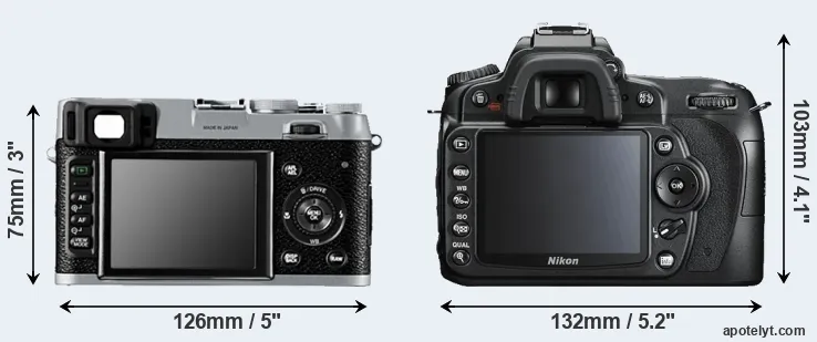 Comparison X100 or D90 rear