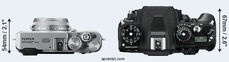 Compare X100 versus Df top