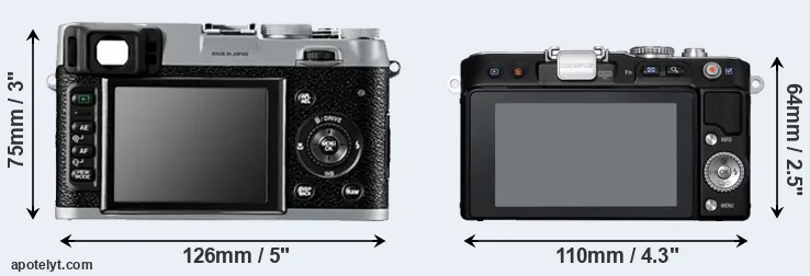 Comparison X100 or E-PL3 rear