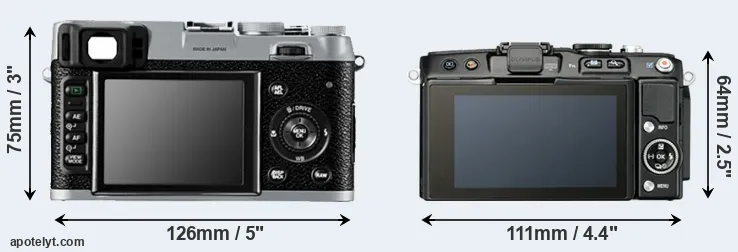 Comparison X100 or E-PL5 rear