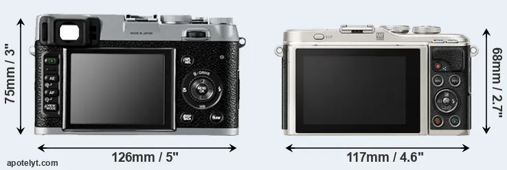 Comparison X100 or E-PL9 rear
