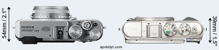 Compare X100 versus E-PL9 top