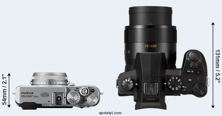 Compare X100 versus FZ1000 II top