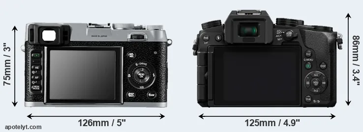 Comparison X100 or G7 rear