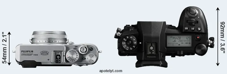 Compare X100 versus G9 top
