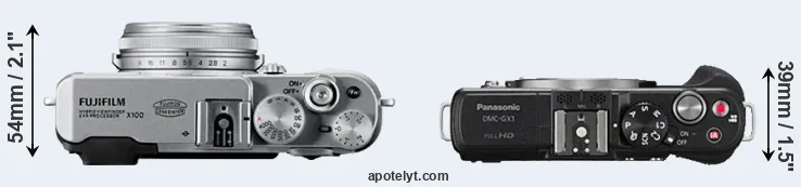 Compare X100 versus GX1 top