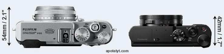 Compare X100 versus LX15 top