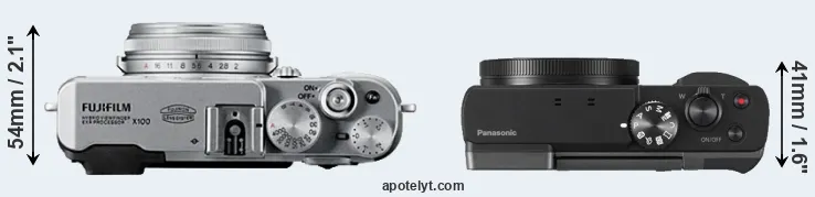 Compare X100 versus ZS70 top