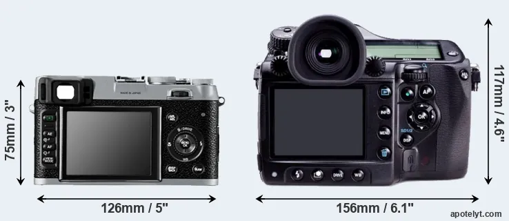 Comparison X100 or 645D rear