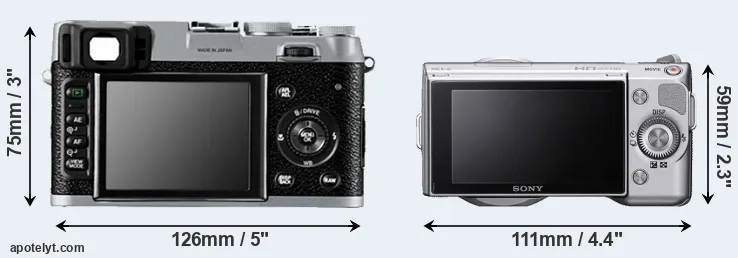 Comparison X100 or NEX-5 rear