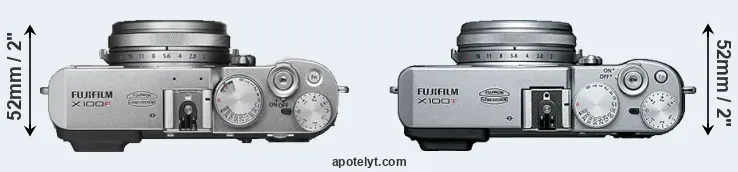 Compare X100F versus X100T top