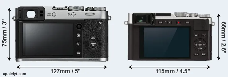 Comparison X100F or D-LUX 7 rear