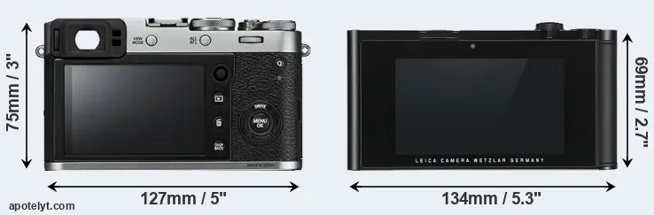 Comparison X100F or TL rear