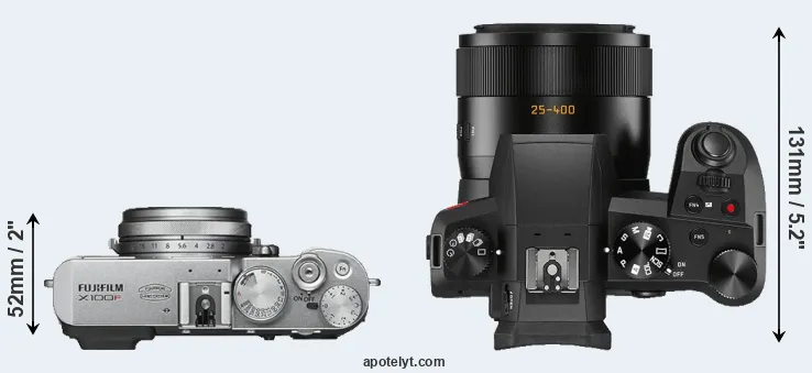 Compare X100F versus V-LUX 5 top