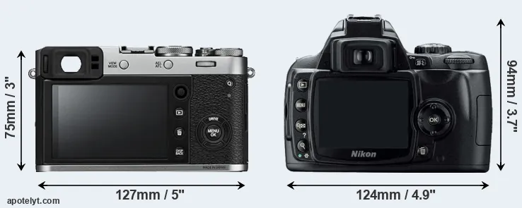 Comparison X100F or D40 rear