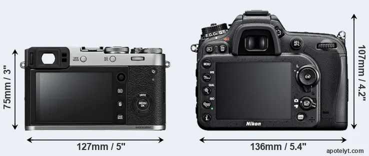 Comparison X100F or D7100 rear