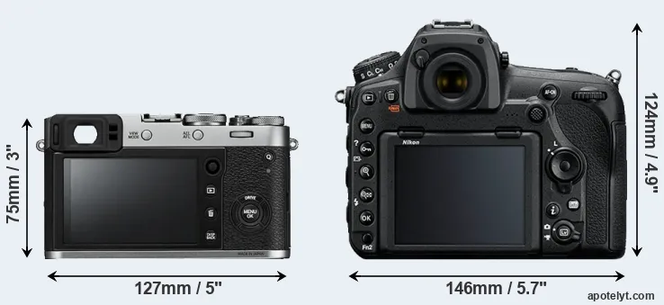 Comparison X100F or D850 rear