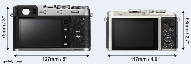 Comparison X100F or E-PL9 rear
