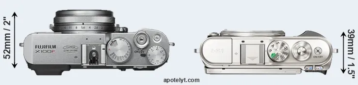 Compare X100F versus E-PL9 top