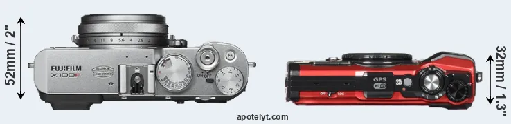 Compare X100F versus TG-5 top