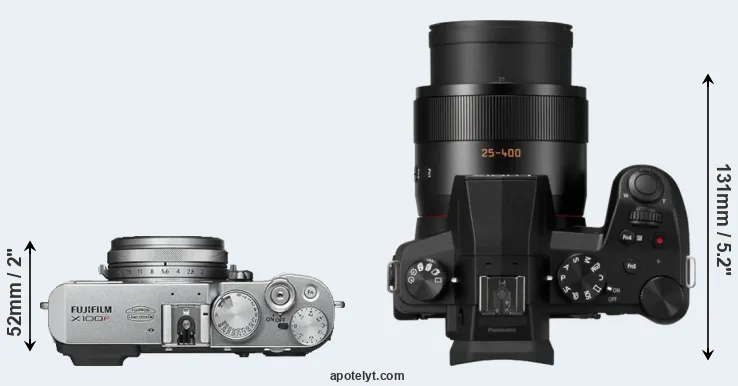 Compare X100F versus FZ1000 II top