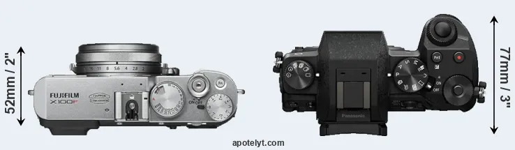 Compare X100F versus G7 top