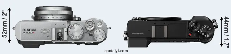 Compare X100F versus GX80 top