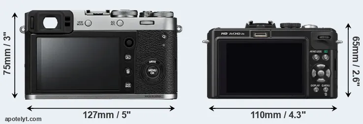 Comparison X100F or LX5 rear