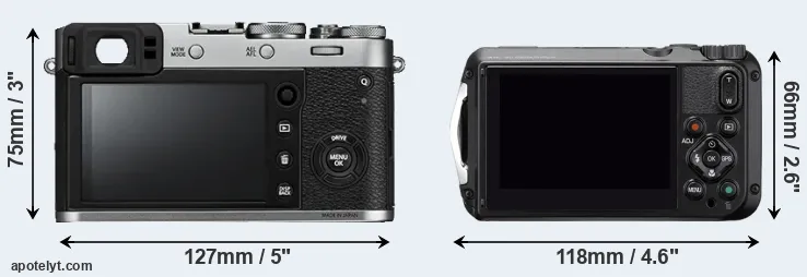 Comparison X100F or WG-6 rear