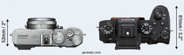 Compare X100F versus A1 top