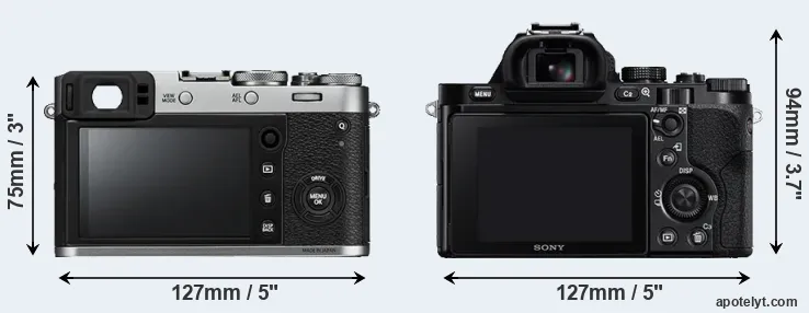 Comparison X100F or A7R rear