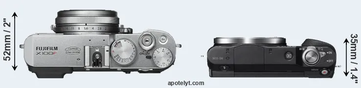 Compare X100F versus NEX-3N top