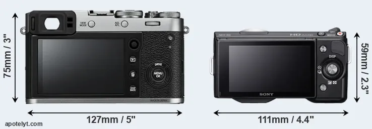 Comparison X100F or NEX-5N rear