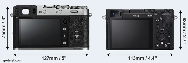 Comparison X100F or RX1R III rear