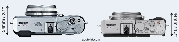 Compare X100S versus X70 top